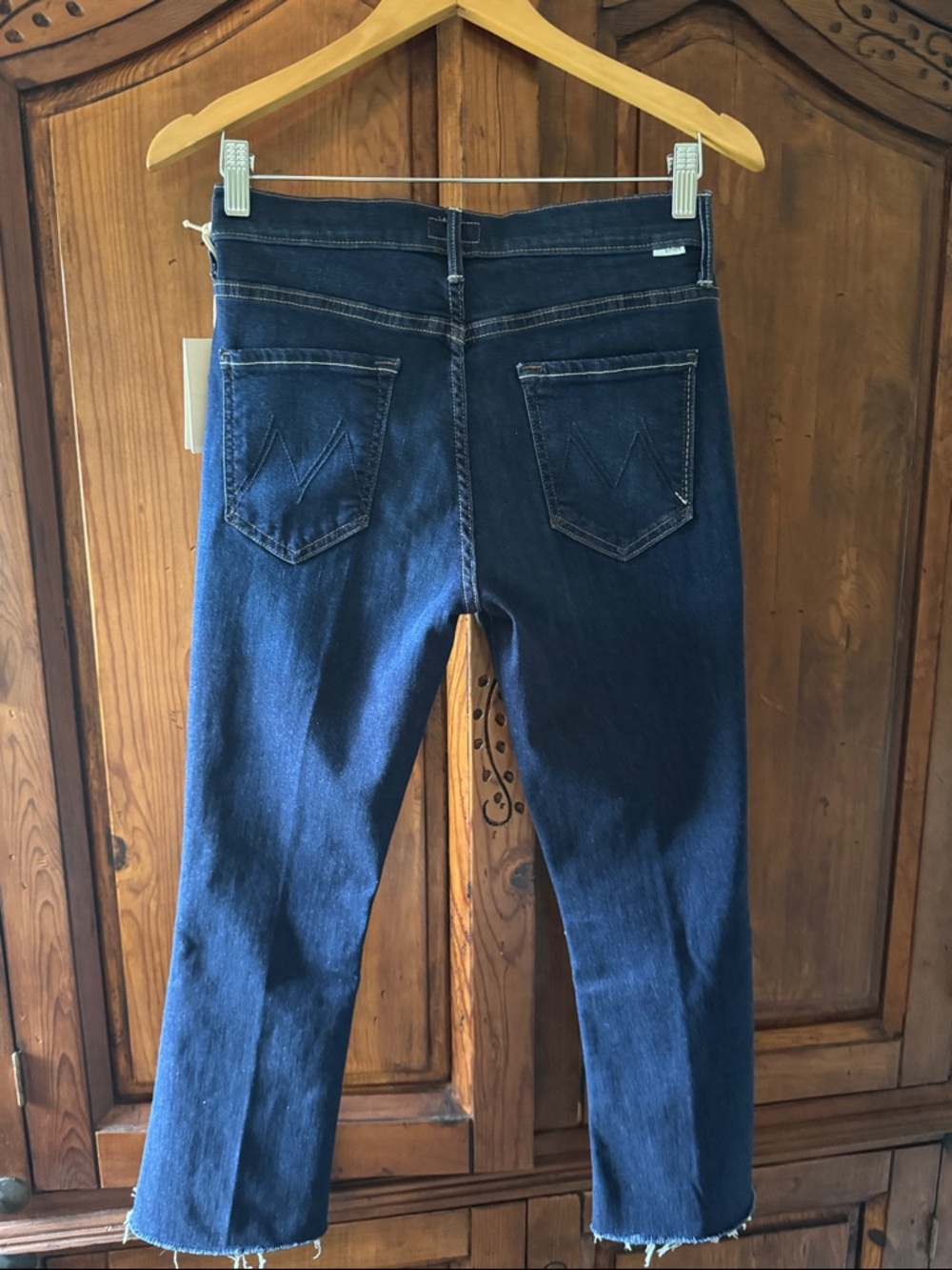 NWT MOTHER THE INSIDER CROP STEP FRAY JEAN COLOR OFF LIMITS SIZE 29P - Picture 6 of 12